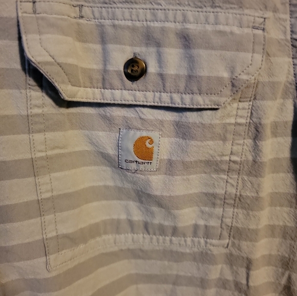 Carhartt Shirt Mens Medium Short Sleeve Relaxed Fit Casual Pockets - Picture 2 of 4